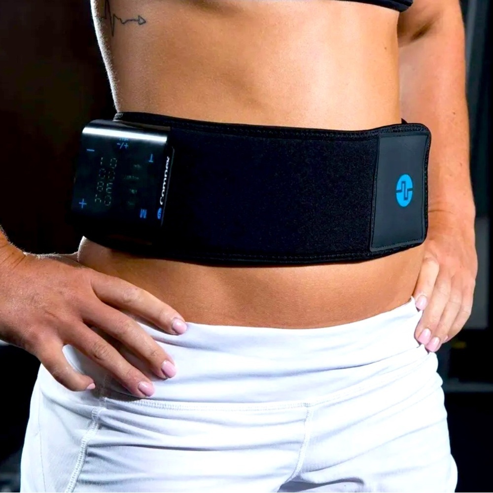 Compex TENS/Heat Back Wrap, Black - For Back Pain Small/Medium
